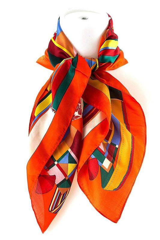 Modern Art Real Silky Feel Square Scarf