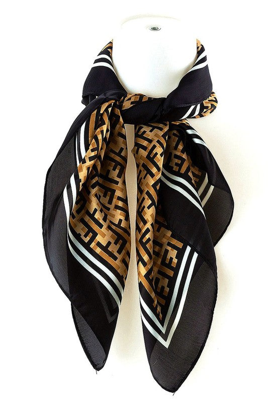 F T Real Silky Feel Square Scarf