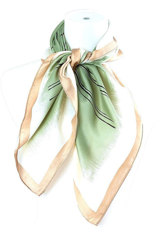 Fringe Real Silky Feel Square Scarf