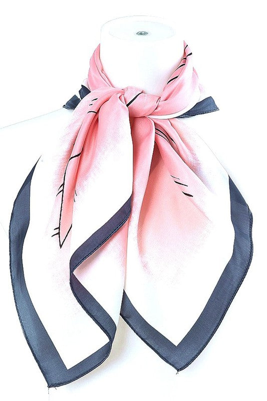 Fringe Real Silky Feel Square Scarf