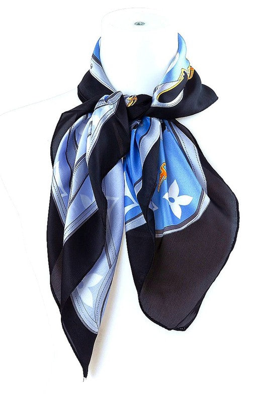 Strap Real Silky Feel Square Scarf