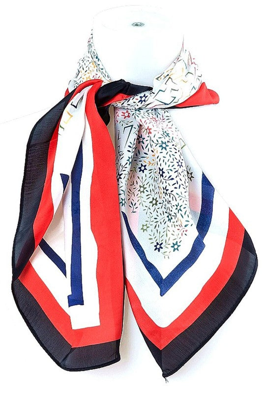 Daisy Real Silky Feel Square Scarf