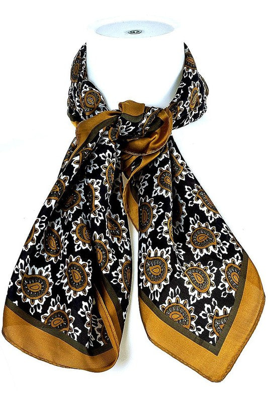Paisley Real Silky Feel Square Scarf
