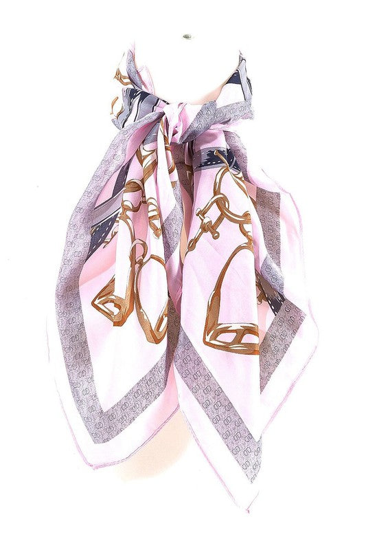 Bag Chain Real Silky Feel Square Scarf