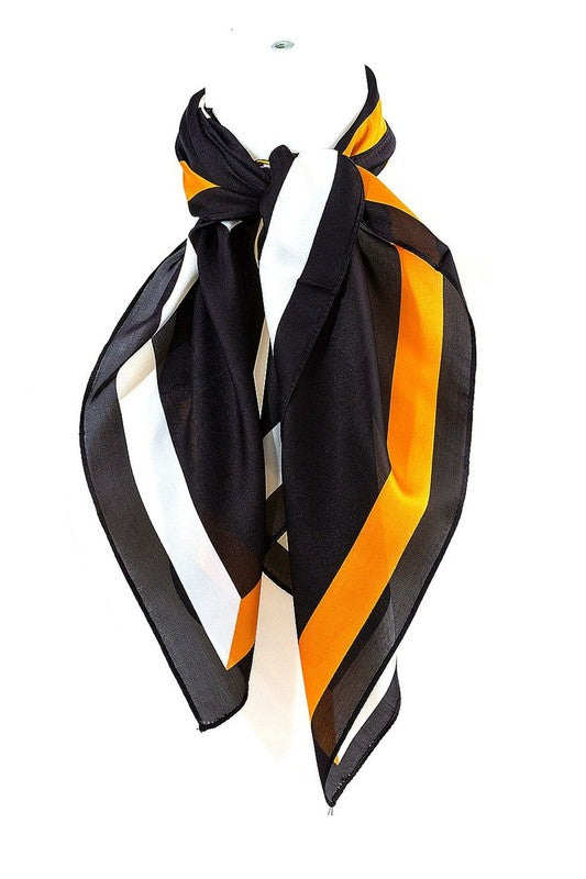 Bold Outline Real Silky Feel Square Scarf