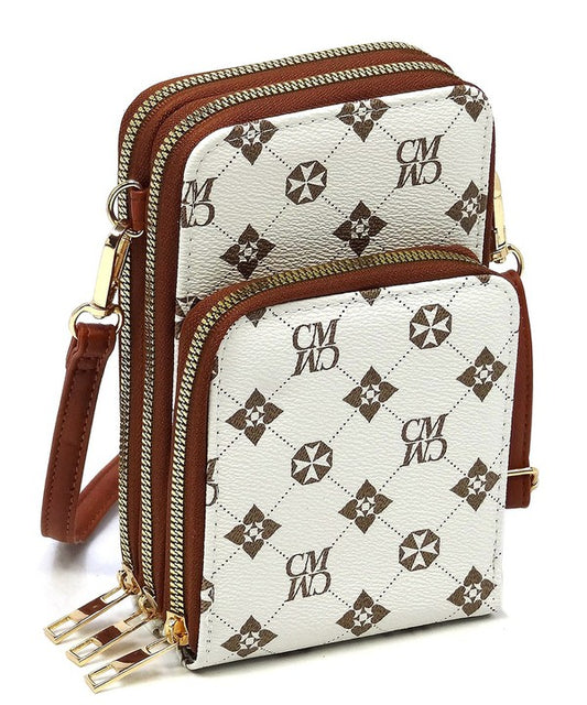 Monogrammed Crossbody Bag Cell Phone Purse