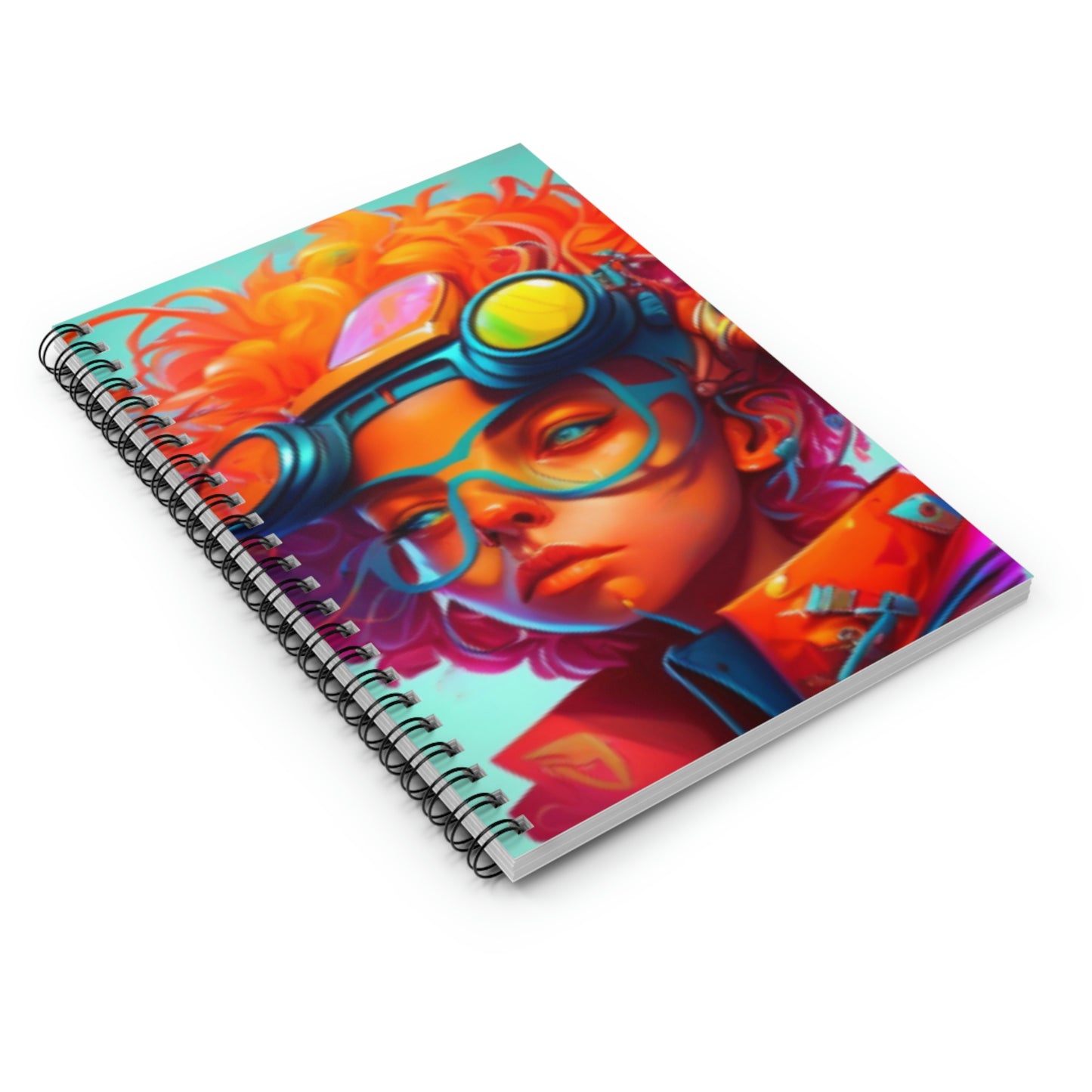 Spiral Notebook - Ruled Line- Futuristic Artist