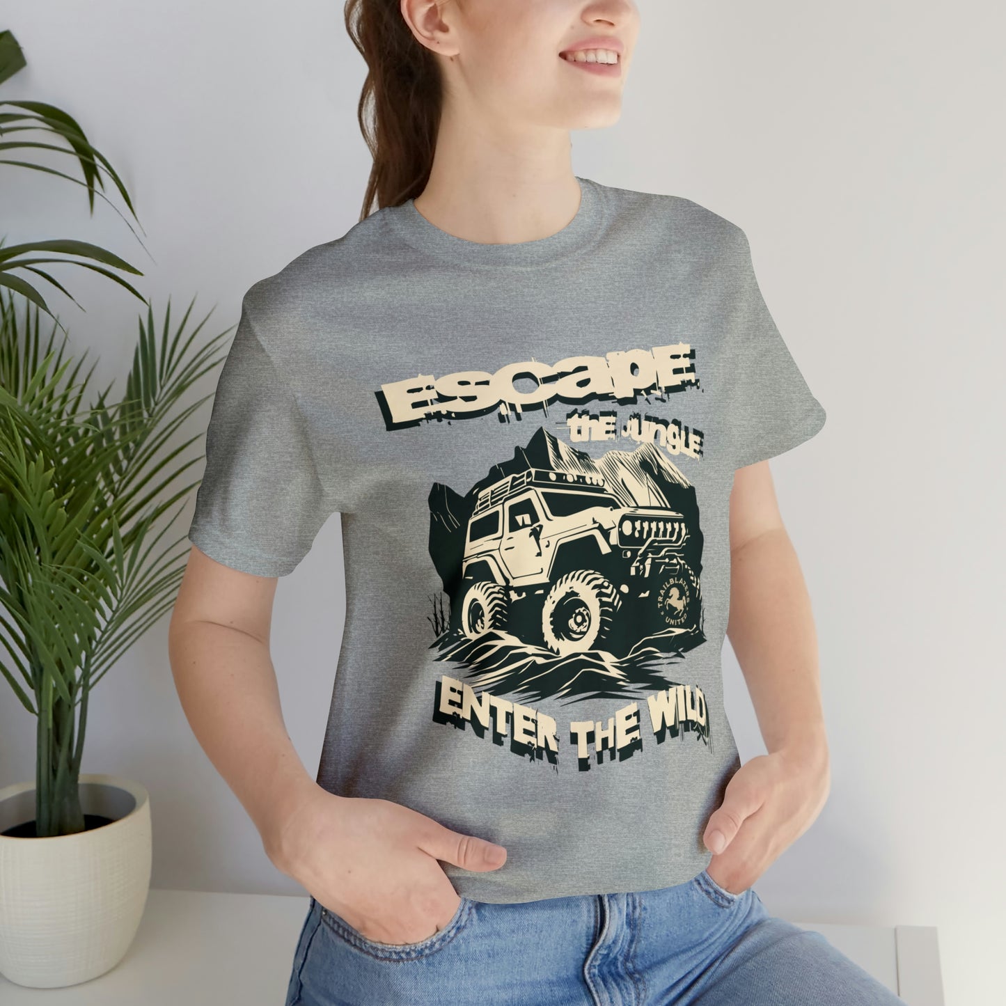 Unisex Softstyle T-Shirt Escape the Jungle Enter the Wild