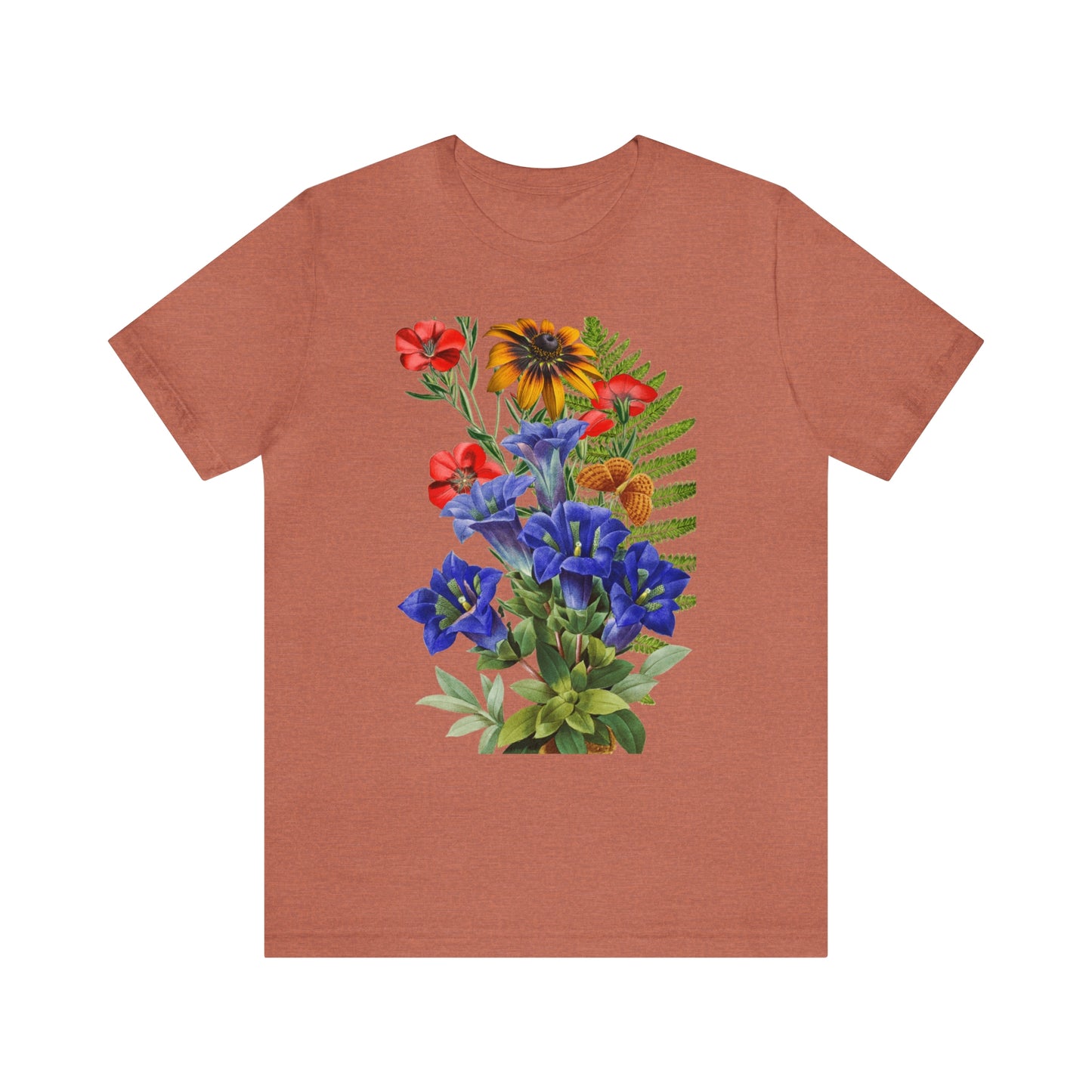 Wildflowers, Wildflower and Meadow Bouquet, T-Shirt, Unisex Jersey Short Sleeve Tee, Boho, CottageCore, Hippie