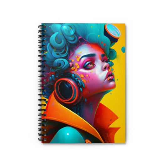 Spiral Notebook - Ruled Line- Painter Rocker Girl