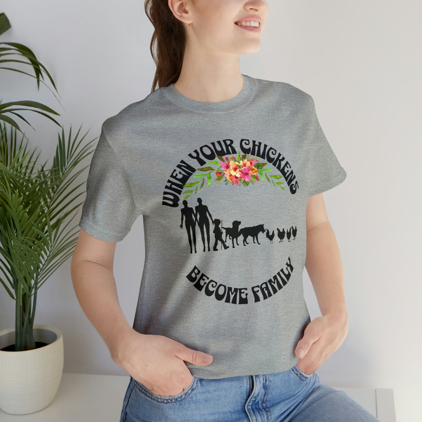 Unisex Softstyle T-Shirt  When Your Chickens Become Family Funny Shirt