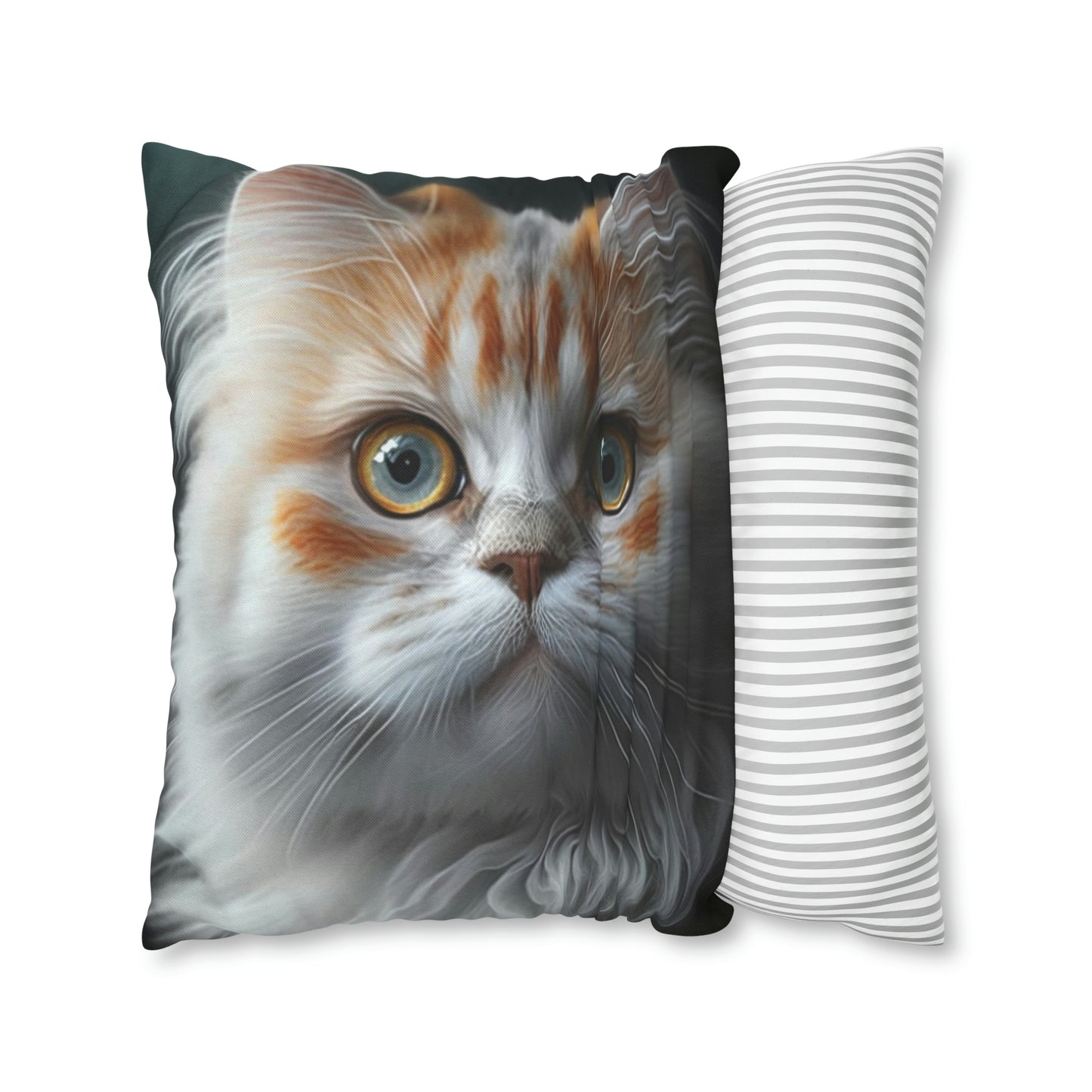 Cat PillowCase Square Faux Suede Beautiful High Quality Spun Polyester Square Cat PillowCase