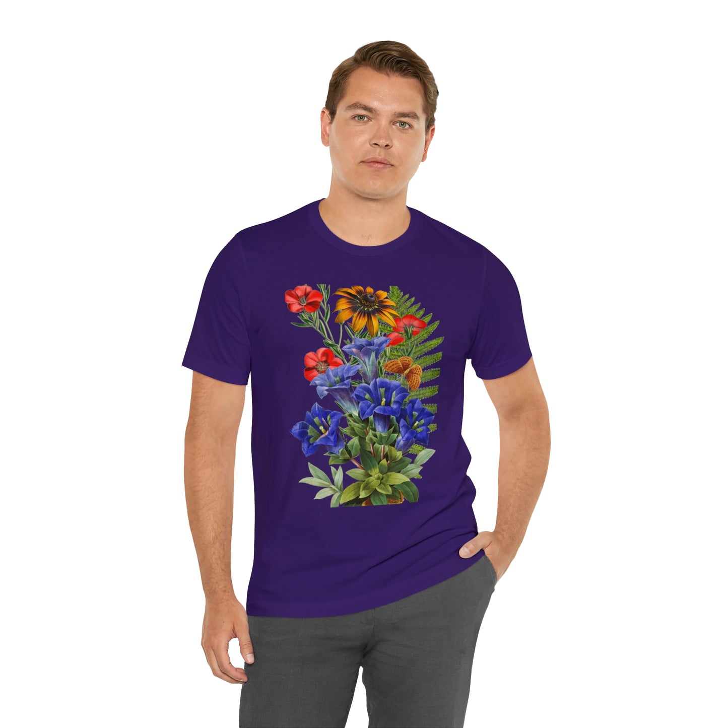 Wildflowers, Wildflower and Meadow Bouquet, T-Shirt, Unisex Jersey Short Sleeve Tee, Boho, CottageCore, Hippie