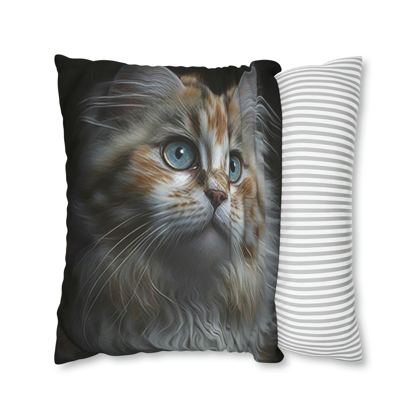 Cat PillowCase Square Faux Suede Beautiful High Quality Spun Polyester Square Cat PillowCase