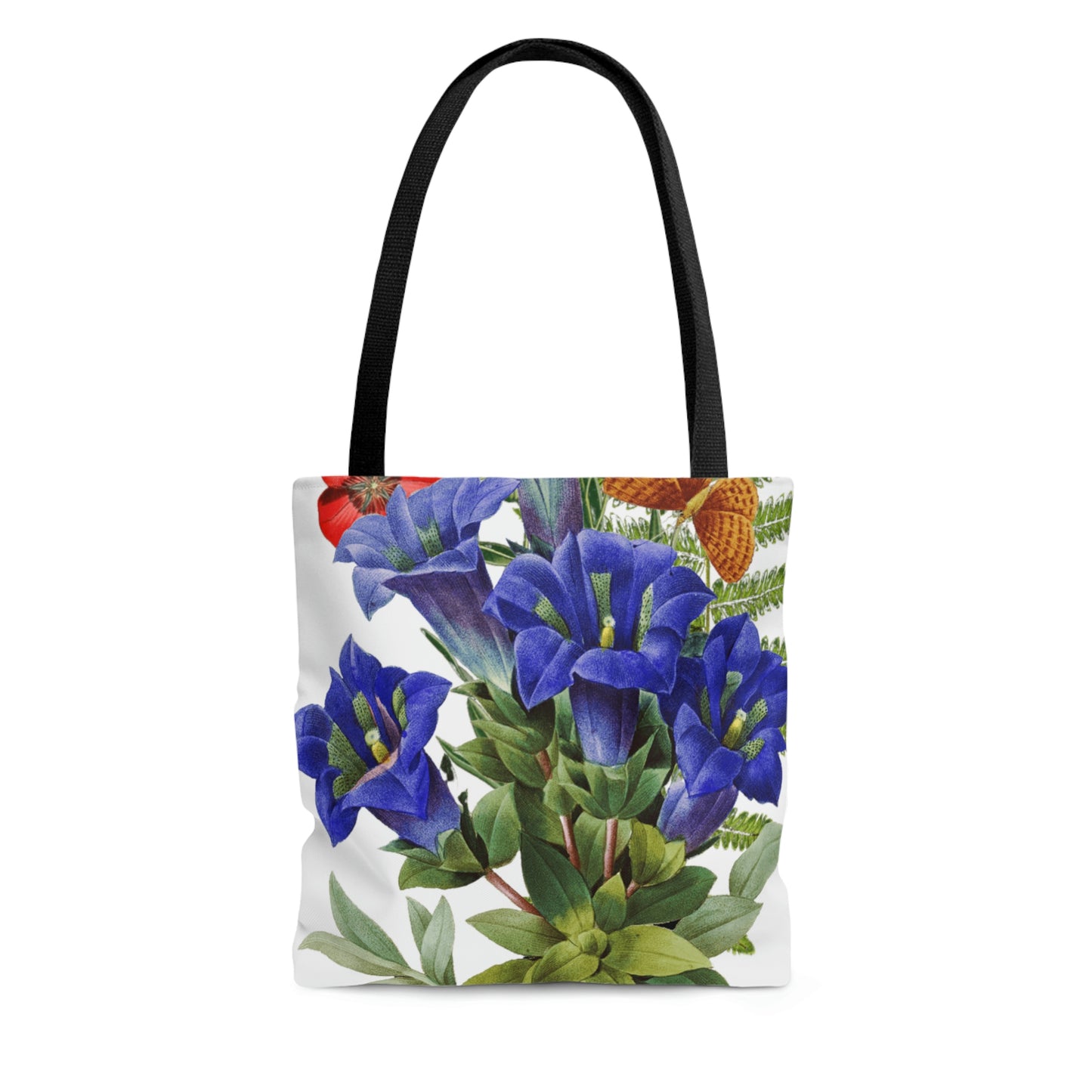 High Quality, All-Over Print Tote Bag, Flowers, Petunias, Wildflowers