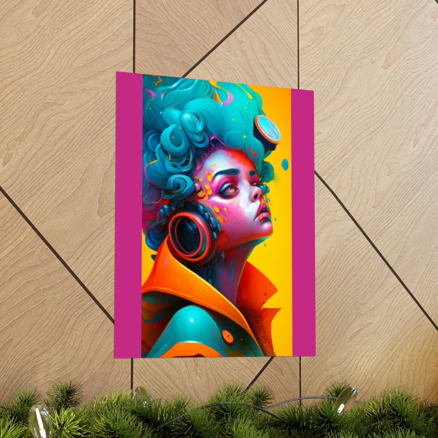 Premium Matte Vertical Posters-Painter Rocker Girl
