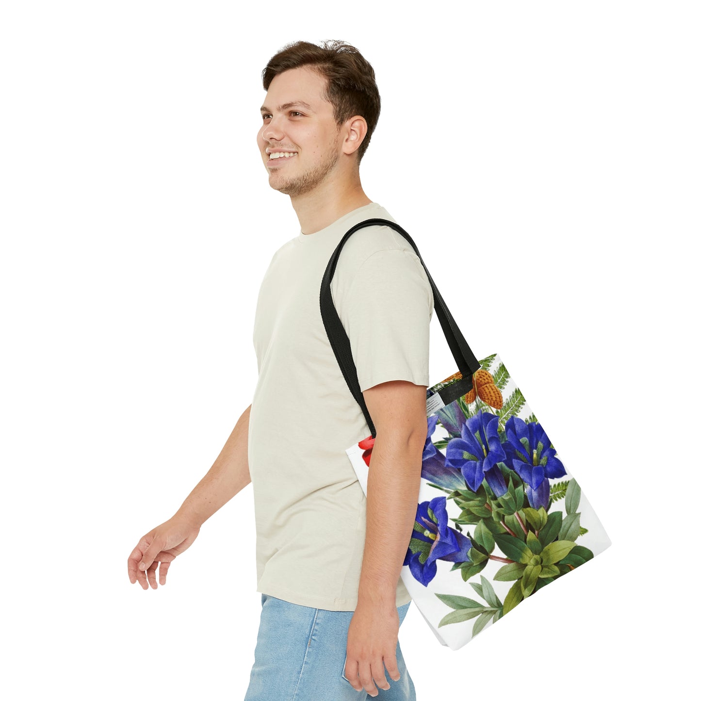 High Quality, All-Over Print Tote Bag, Flowers, Petunias, Wildflowers