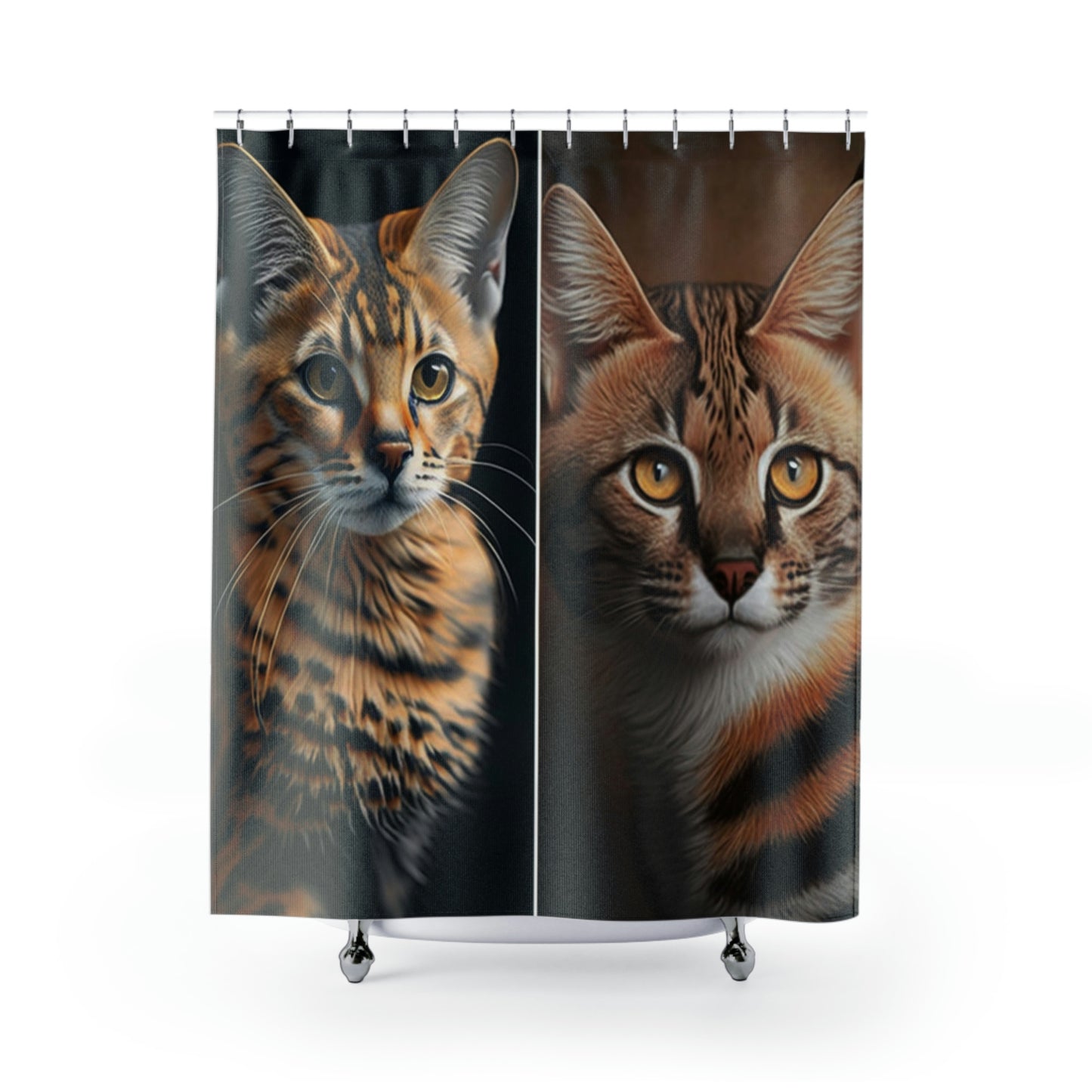 Cat Shower Curtain Savannah Cat Shower Curtain