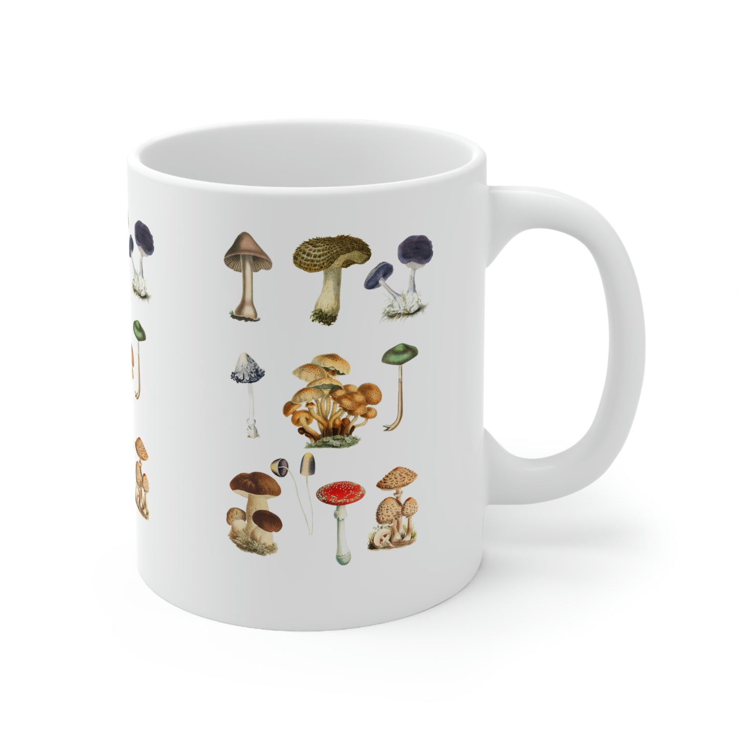 Ceramic Mug 11oz, Botanical Magic Mushroom Coffee Mug