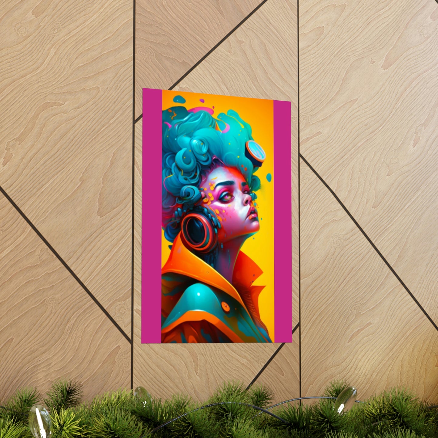 Premium Matte Vertical Posters-Painter Rocker Girl