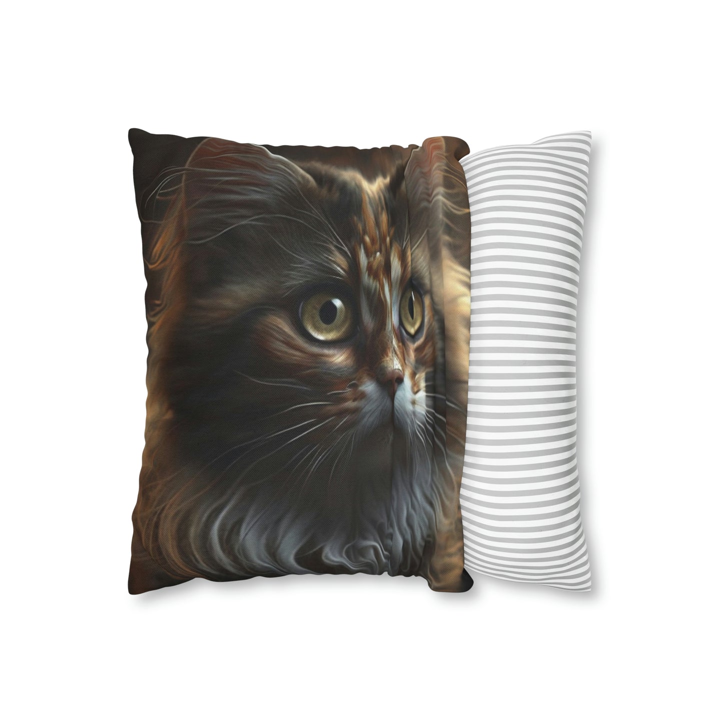 Cat PillowCase Square Beautiful High Quality Spun Polyester Square Cat PillowCase