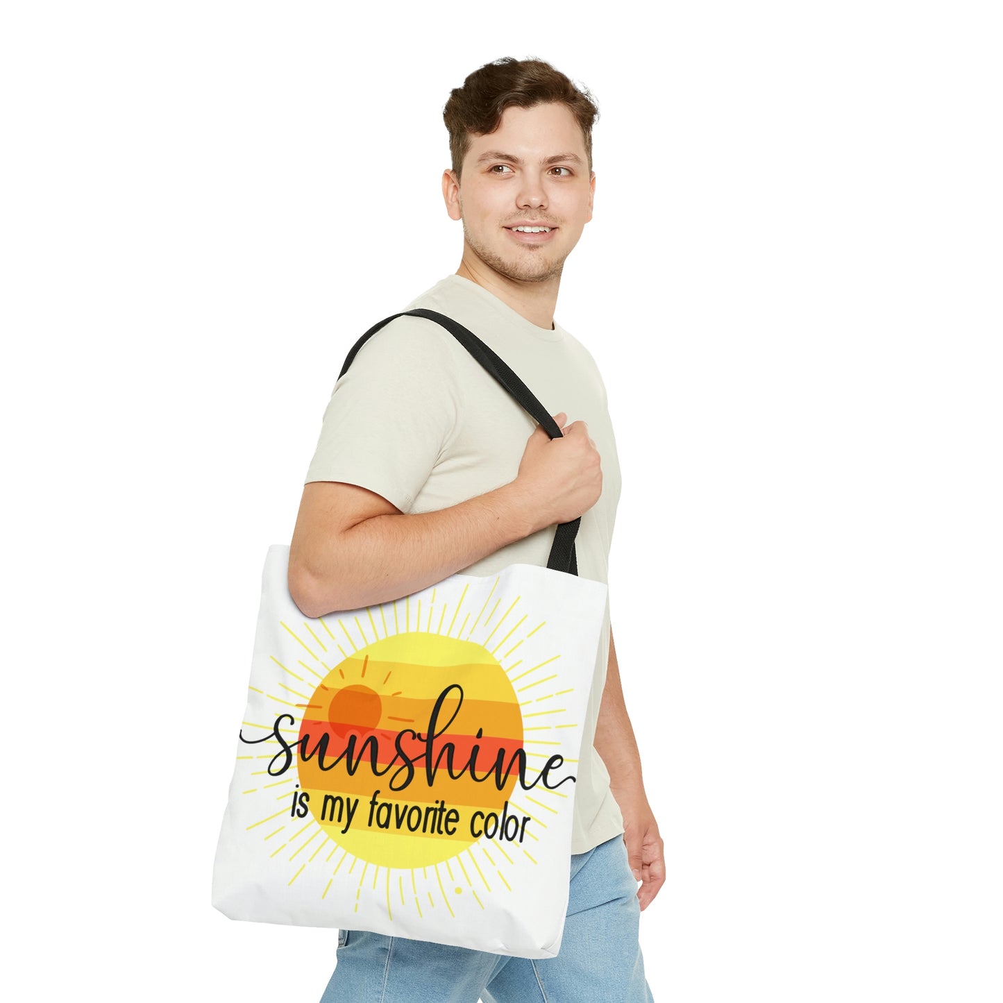 Sunshine Is My Favorite Color Tote Bag, High Quality, All-Over Print Tote Bag