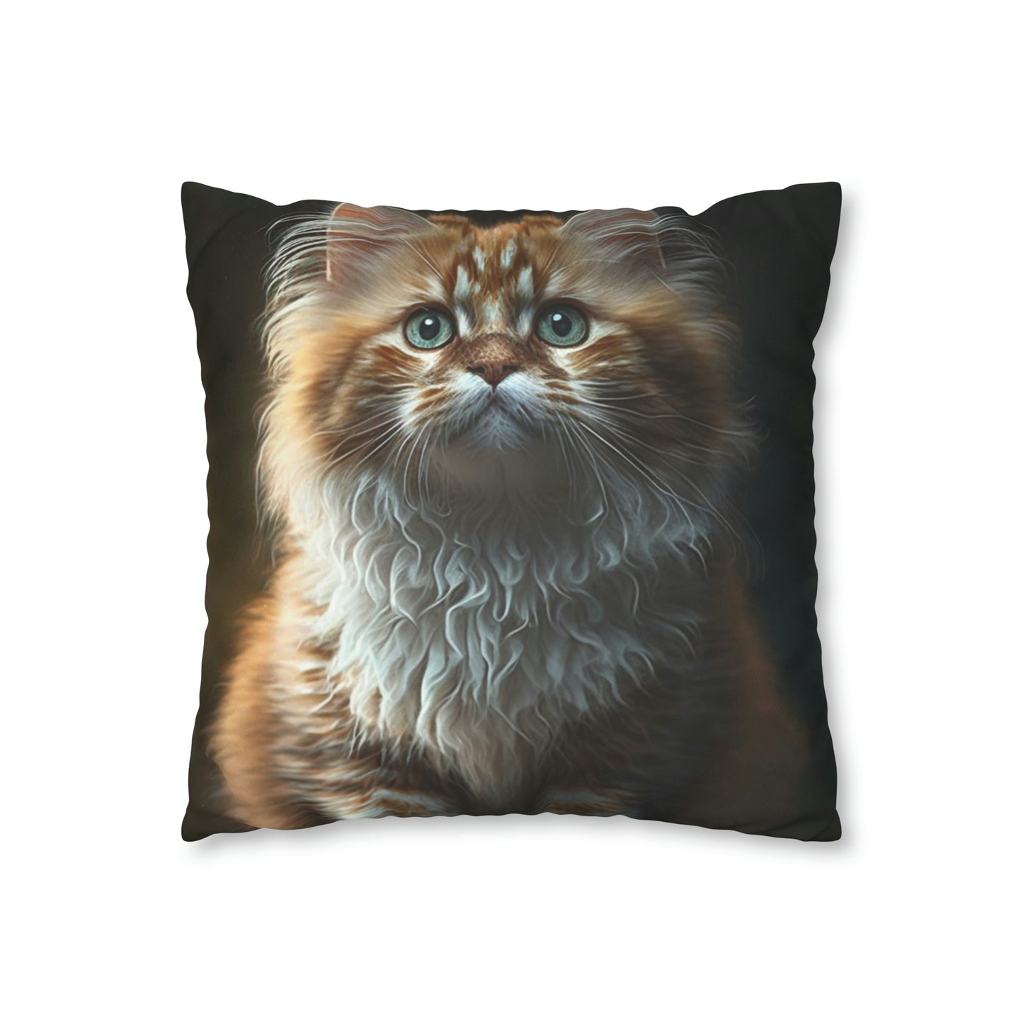 Cat PillowCase Square Faux Suede Beautiful High Quality Square Cat Pillowcase
