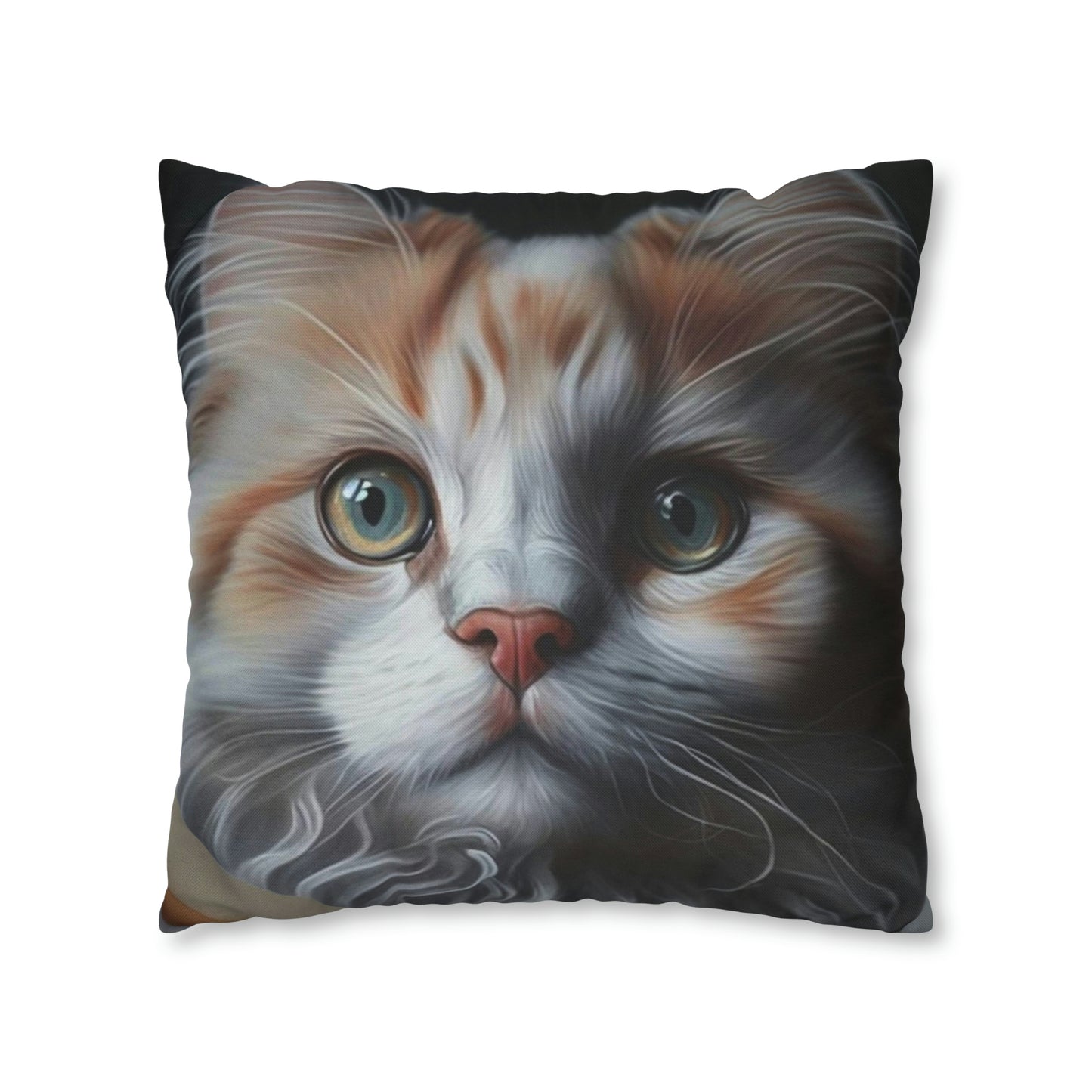 Cat PillowCase Square Beautiful High Quality Spun Polyester Square Cat PillowCase