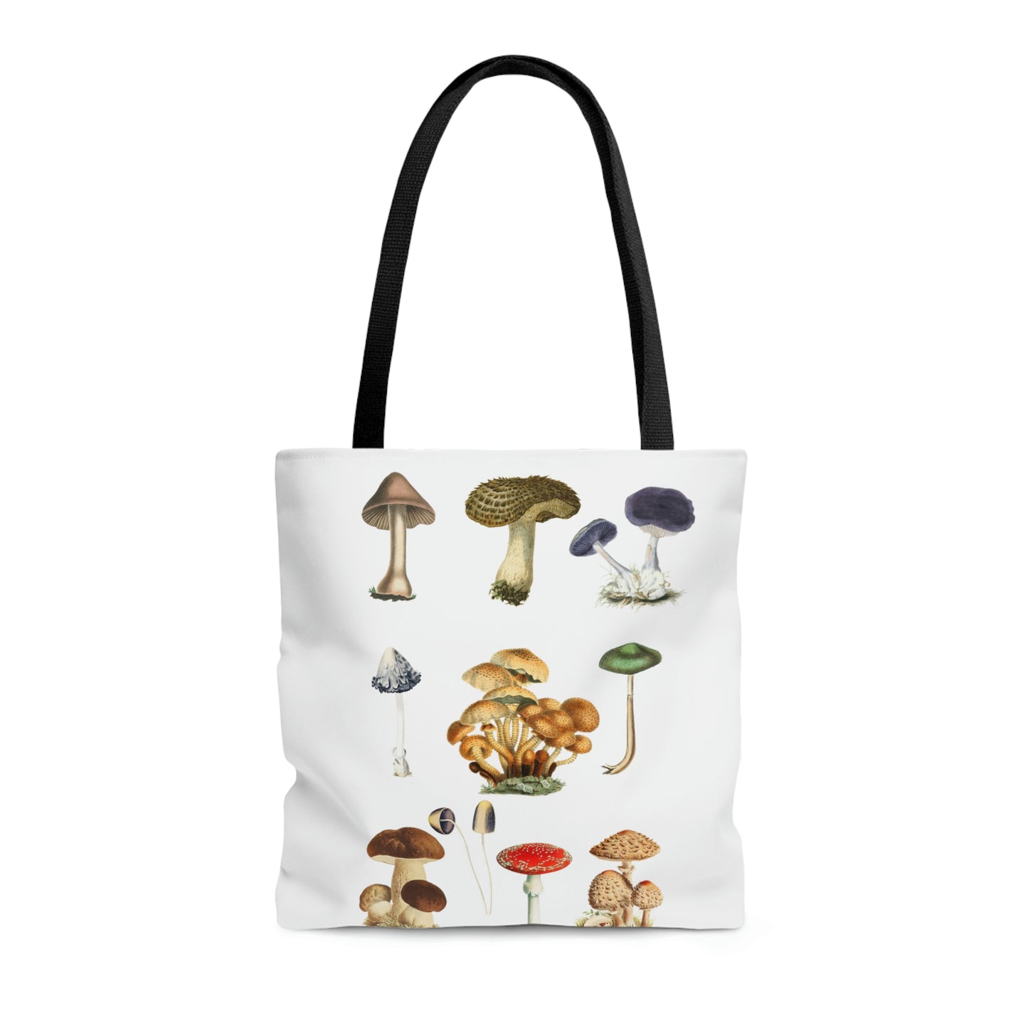 Types of Mushrooms Tote Bag, High Quality, All-Over Print Tote Bag