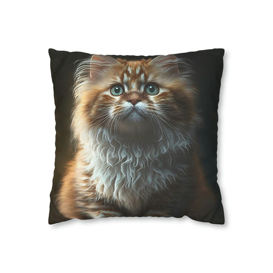 Cat PillowCase Square Faux Suede Beautiful High Quality Square Cat Pillowcase