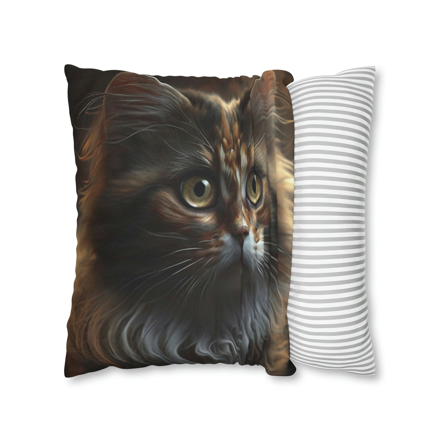 Cat PillowCase Square Beautiful High Quality Spun Polyester Square Cat PillowCase