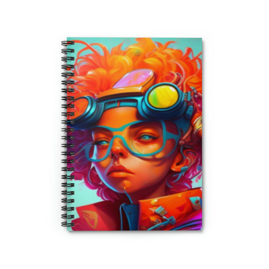 Spiral Notebook - Ruled Line- Futuristic Artist