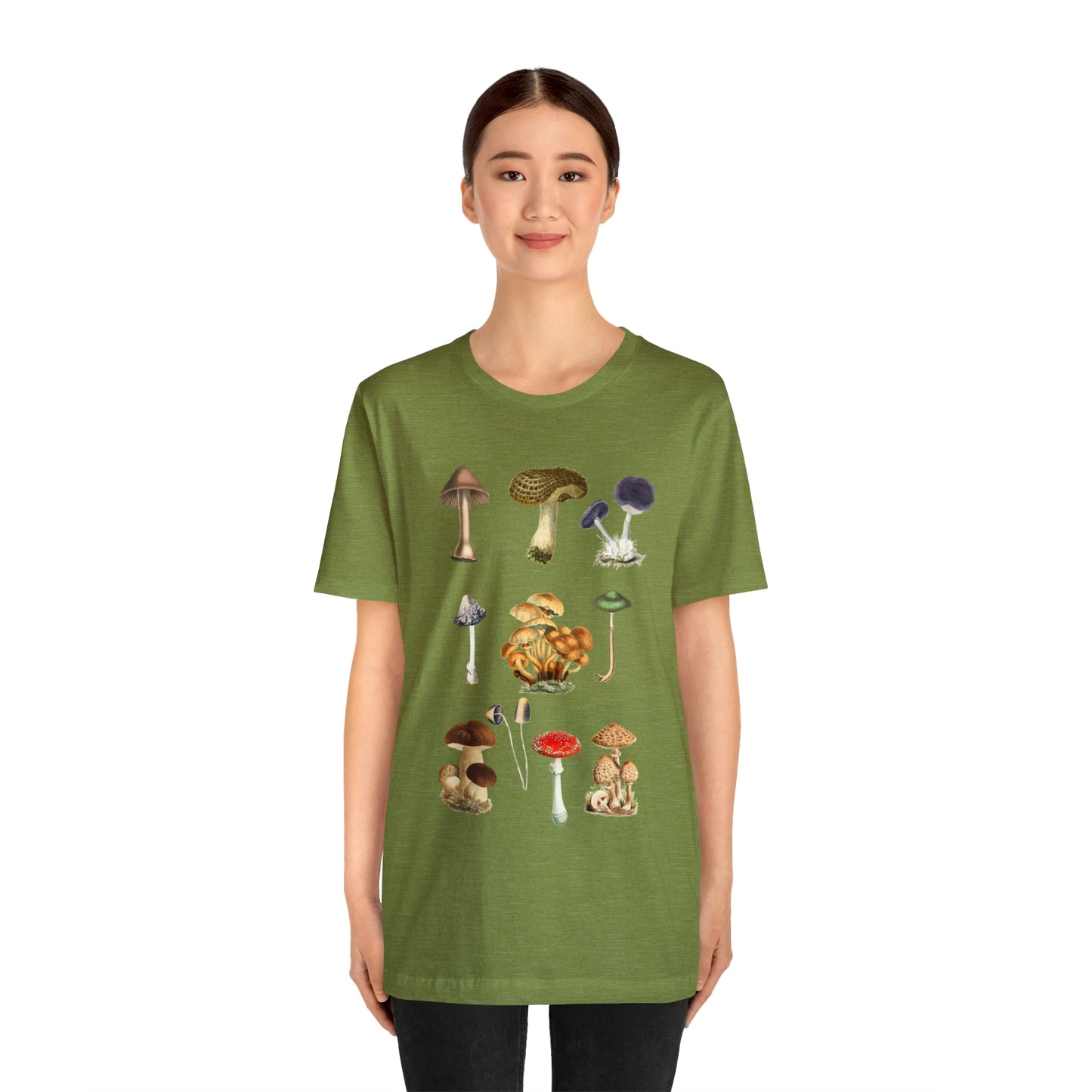 Unisex Jersey Short Sleeve Tee, Magic Mushroom Botanical Shirt