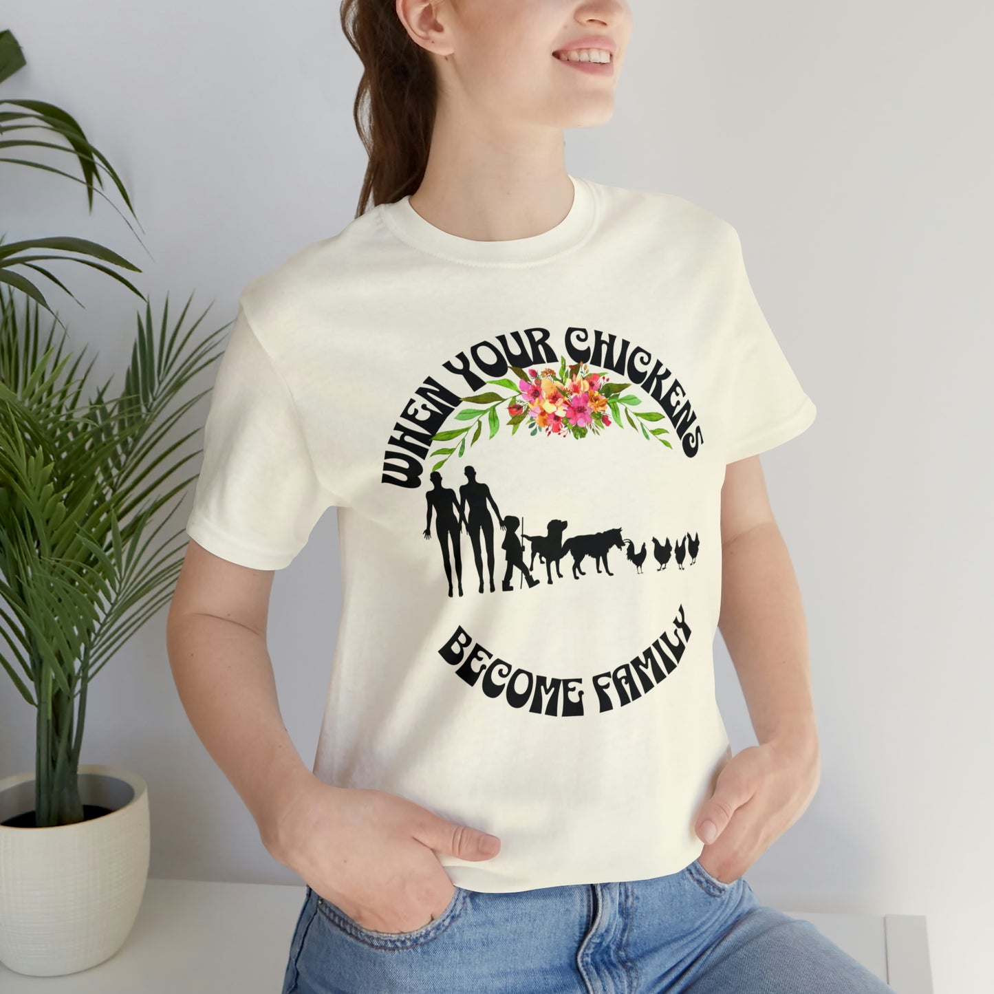 Unisex Softstyle T-Shirt  When Your Chickens Become Family Funny Shirt