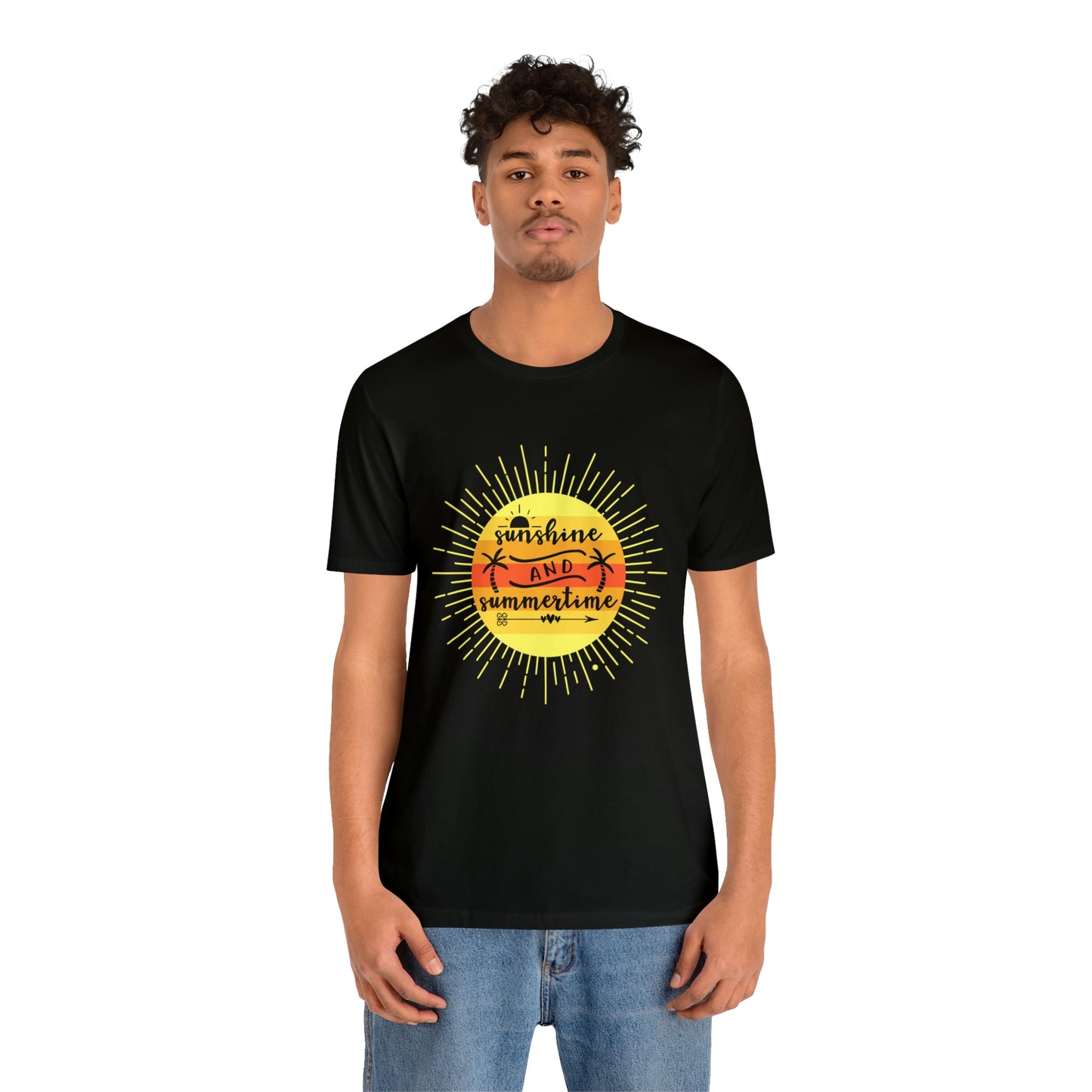 Sunshine and Summertime T-Shirt, Unisex Jersey Short Sleeve Tee
