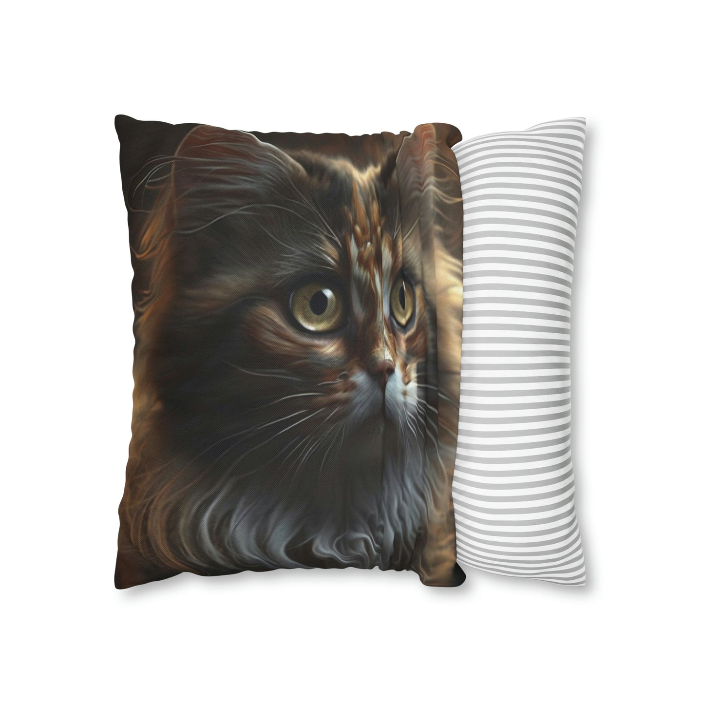 Cat PillowCase Square Beautiful High Quality Spun Polyester Square Cat PillowCase