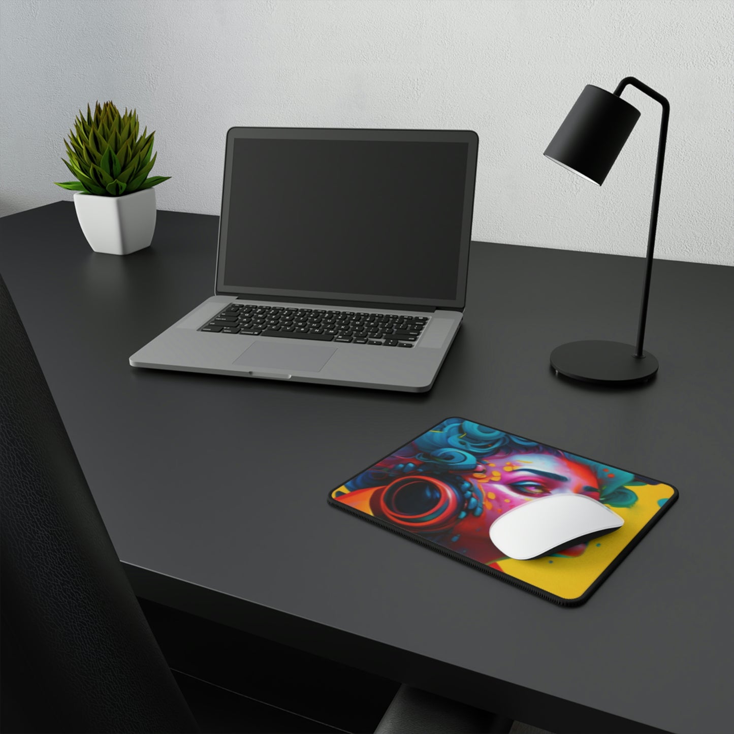 Non-Slip Mouse Pads- Painter Rocker Girl