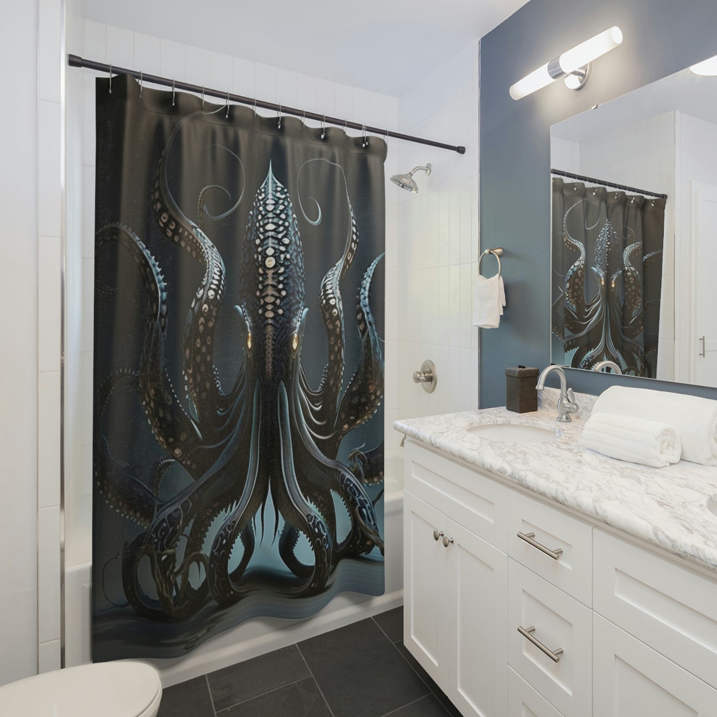 Octopus Shower Curtains Ocean Bathroom Decor