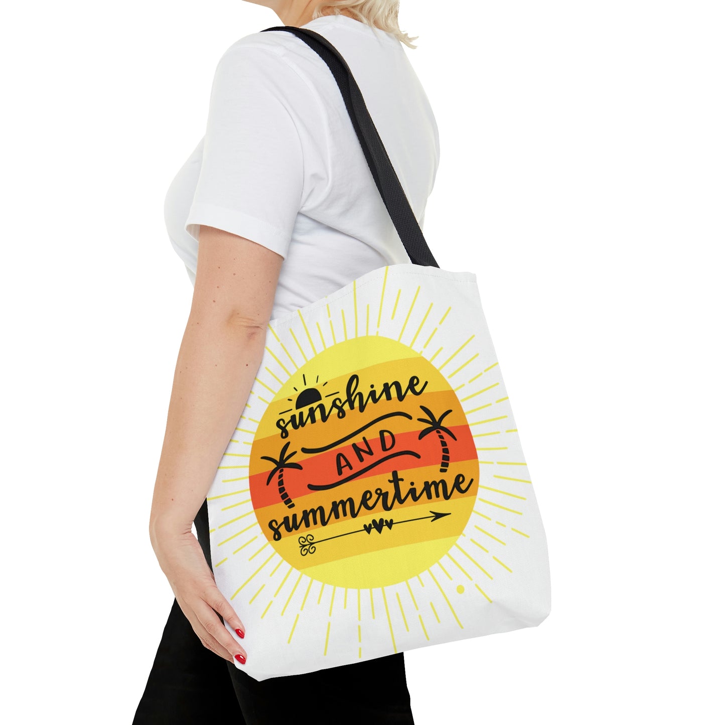 Sunshine and SummertimeTote Bag, High Quality, All-Over Print Tote Bag, Beach Bag