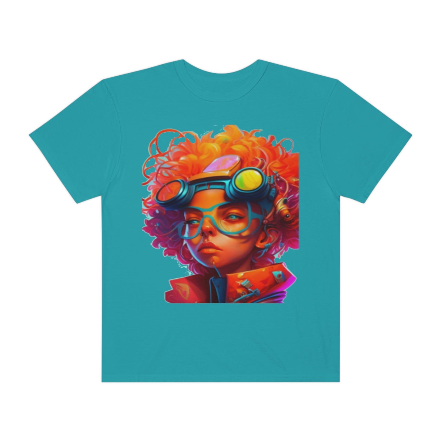 Unisex Garment-Dyed T-shirt Futuristic Artist Girl