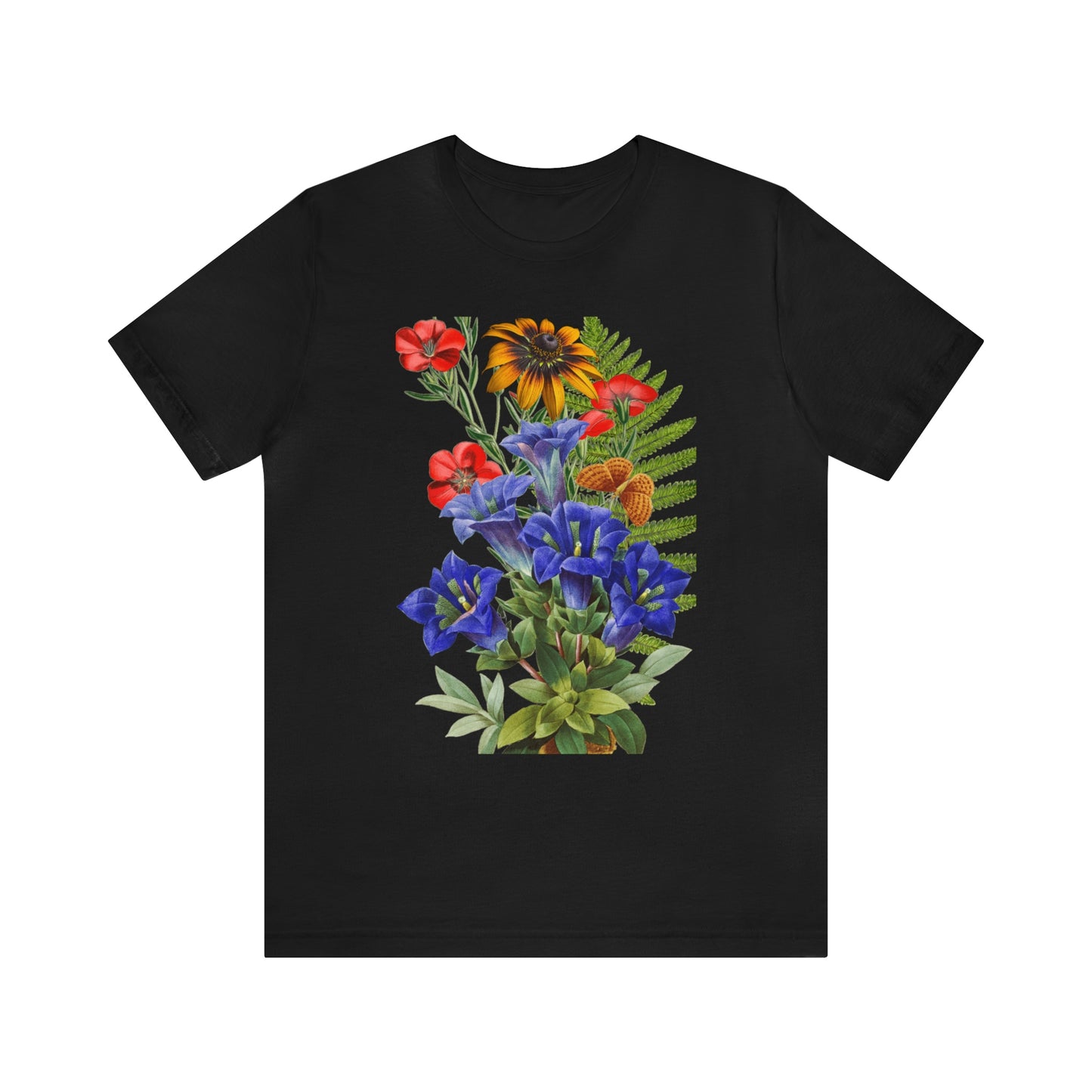 Wildflowers, Wildflower and Meadow Bouquet, T-Shirt, Unisex Jersey Short Sleeve Tee, Boho, CottageCore, Hippie