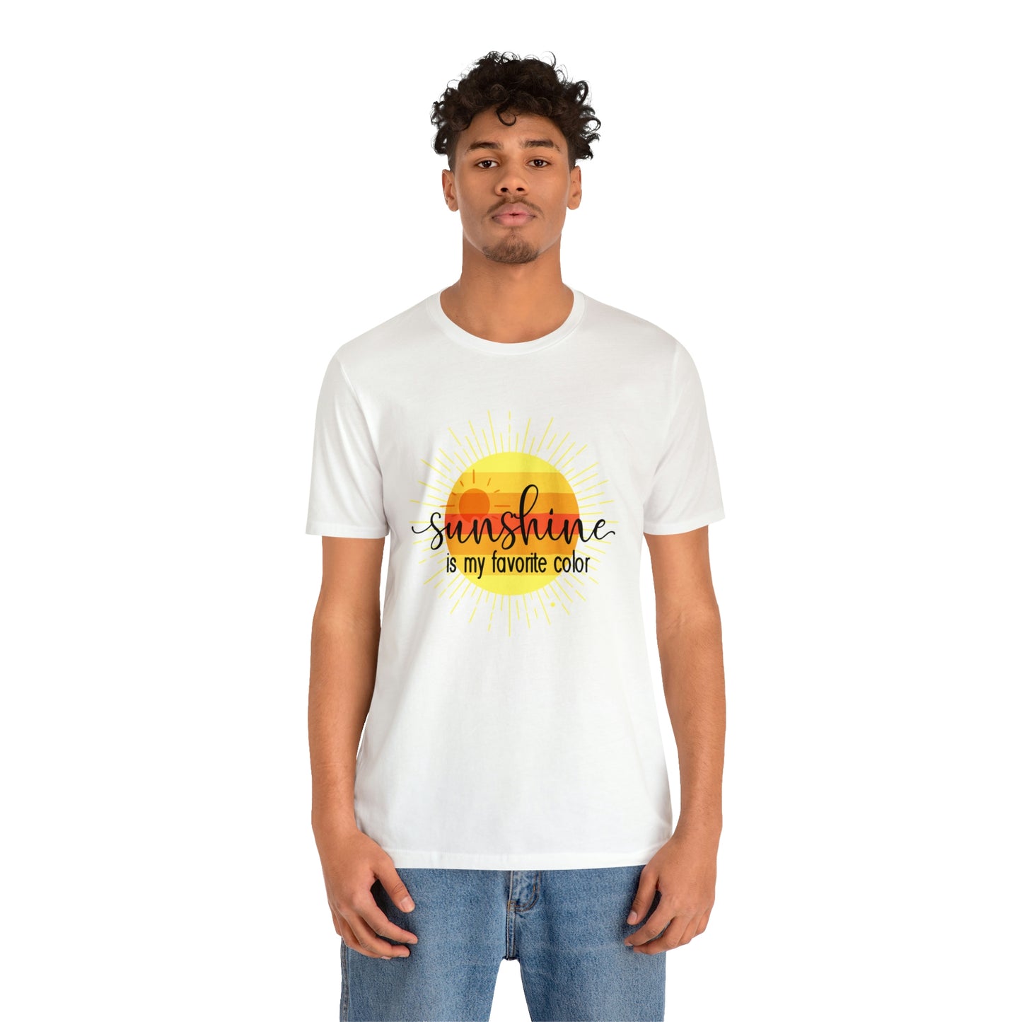 Sunshine Is My Favorite Color Sun T-Shirt, Unisex Jersey Short Sleeve Tee, Bella and Canvas 3001