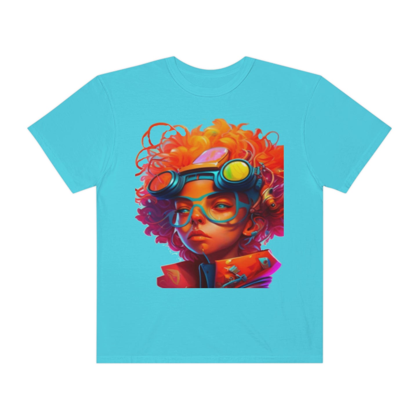 Unisex Garment-Dyed T-shirt Futuristic Artist Girl