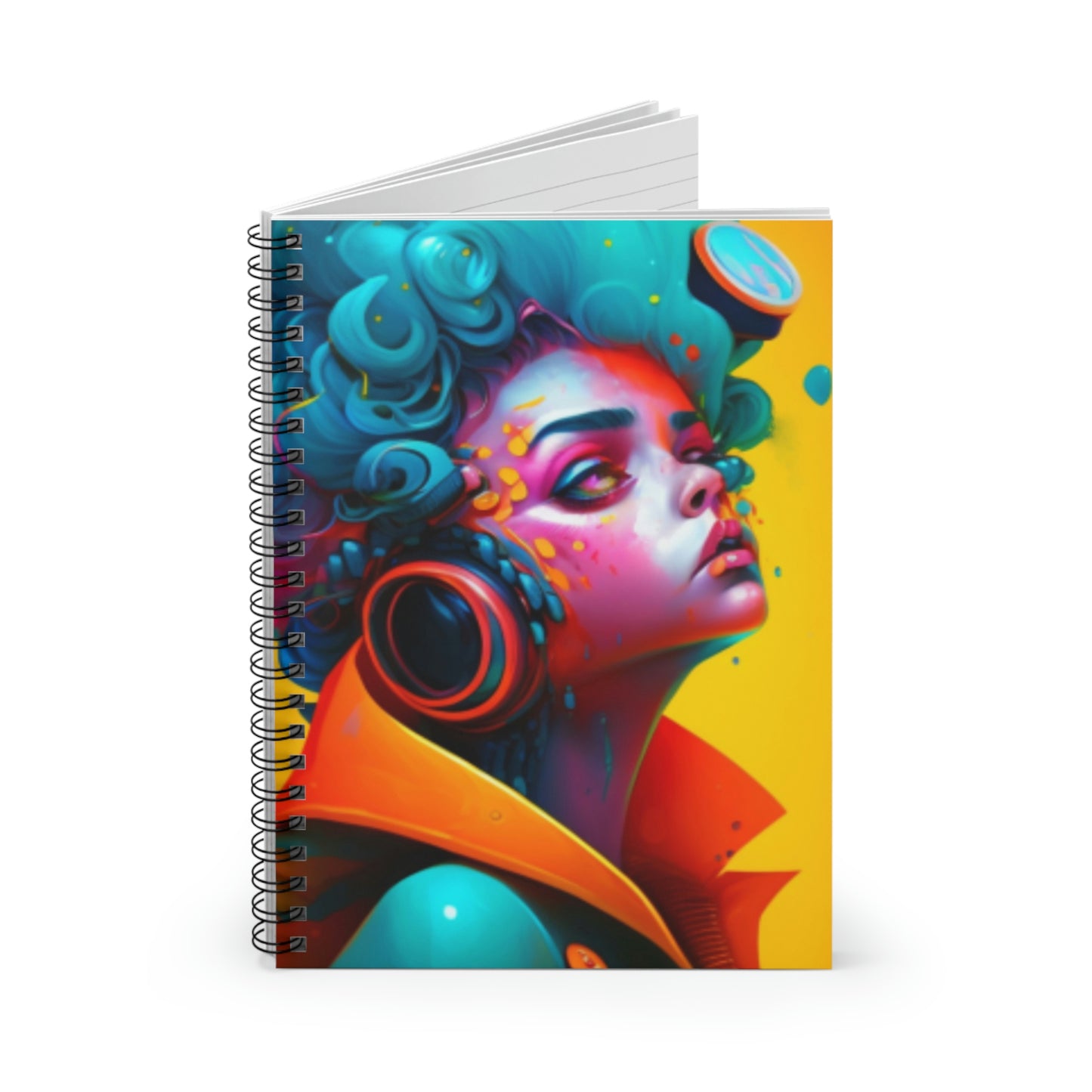 Spiral Notebook - Ruled Line- Painter Rocker Girl