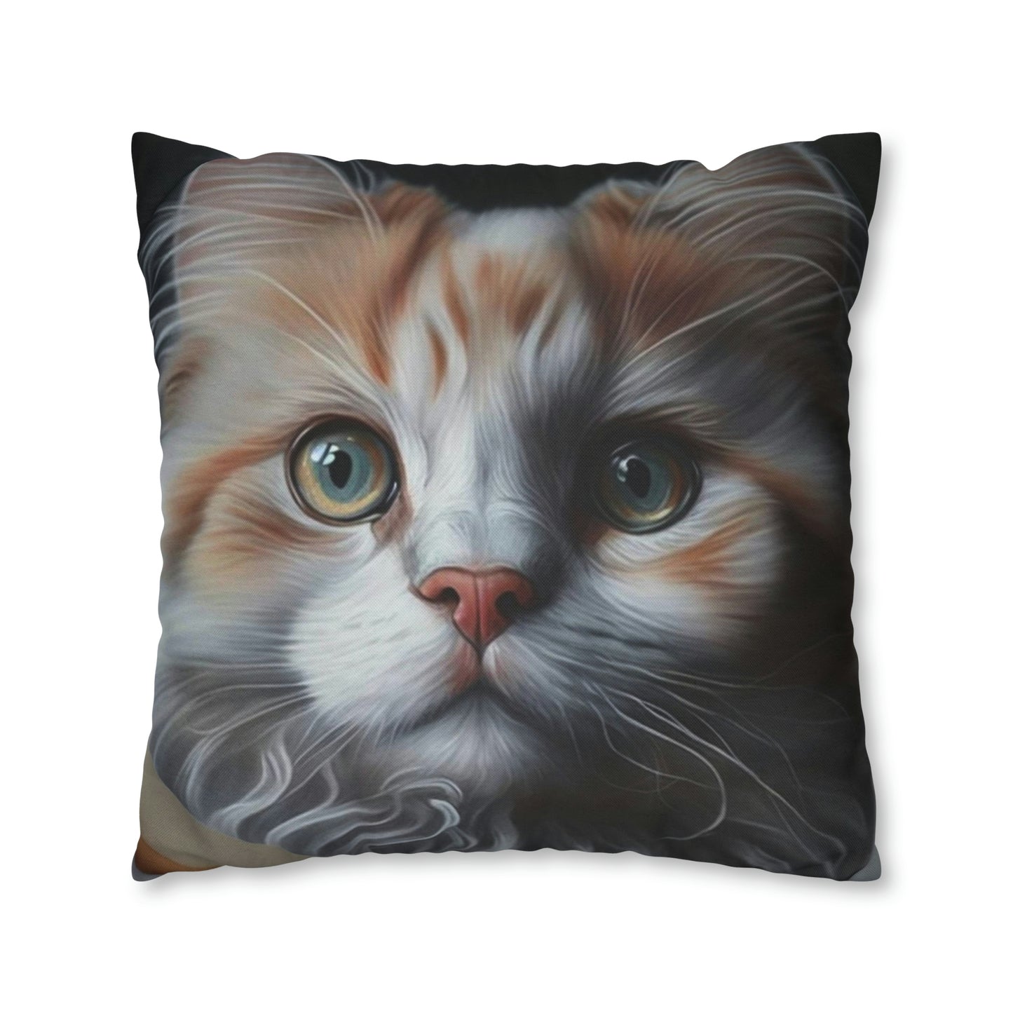 Cat PillowCase Square Beautiful High Quality Spun Polyester Square Cat PillowCase