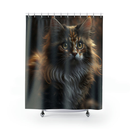 Cat Shower Curtain Cute Cat Shower Curtain