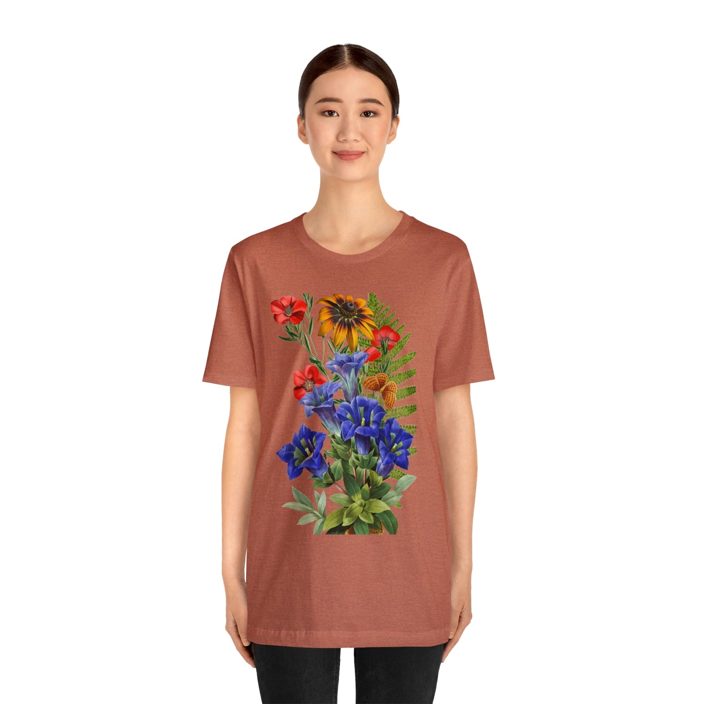 Wildflowers, Wildflower and Meadow Bouquet, T-Shirt, Unisex Jersey Short Sleeve Tee, Boho, CottageCore, Hippie