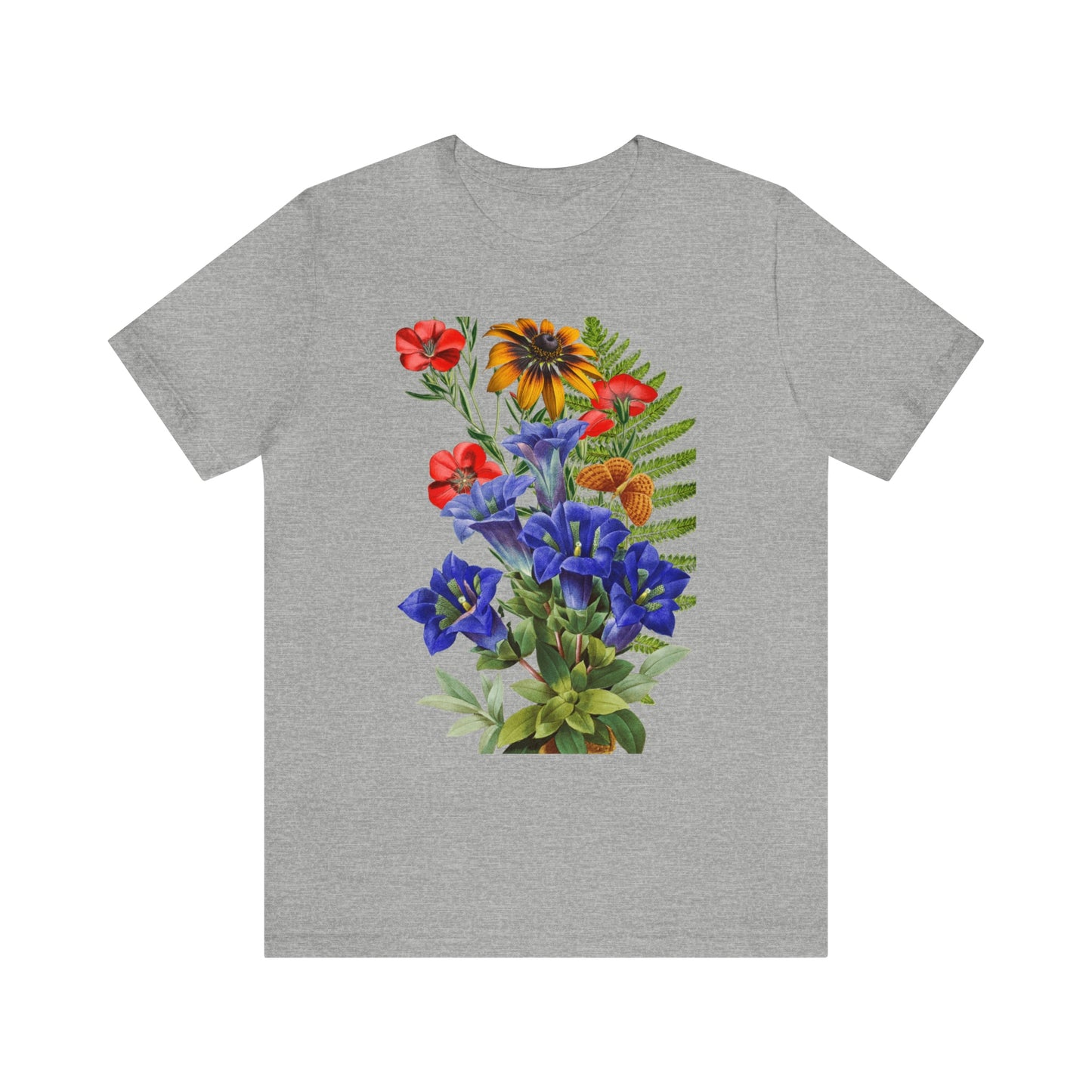 Wildflowers, Wildflower and Meadow Bouquet, T-Shirt, Unisex Jersey Short Sleeve Tee, Boho, CottageCore, Hippie