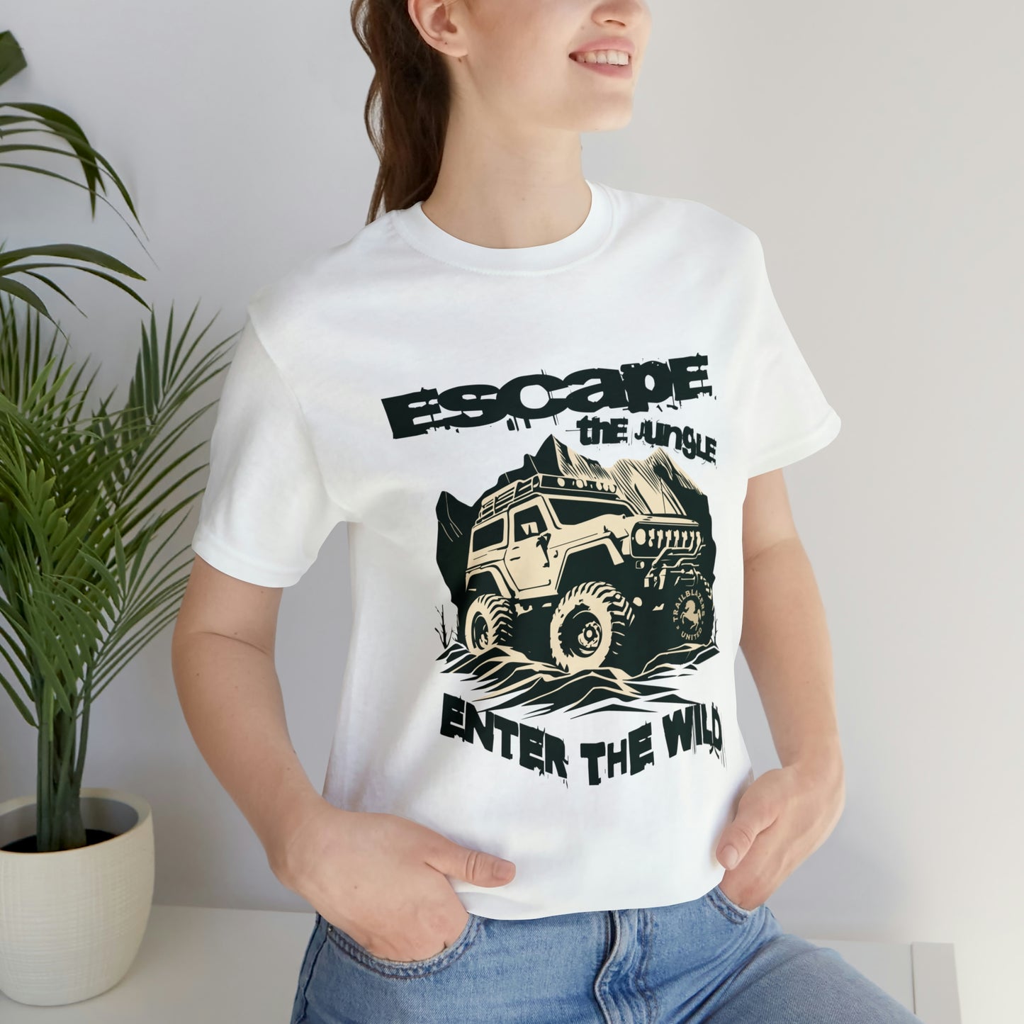 Unisex Softstyle T-Shirt Escape the Jungle Enter the Wild