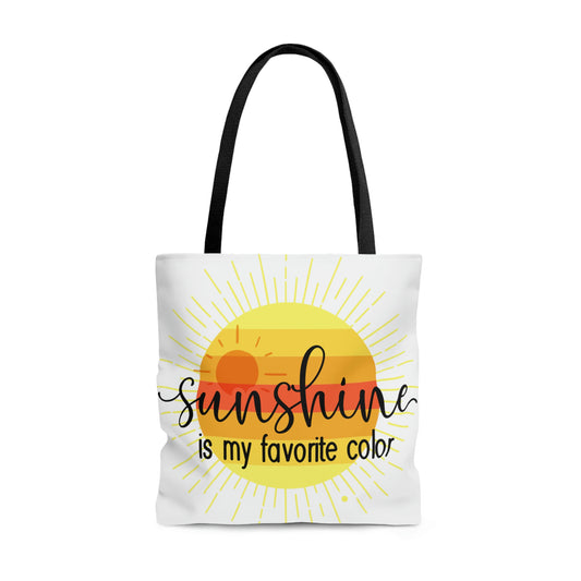 Sunshine Is My Favorite Color Tote Bag, High Quality, All-Over Print Tote Bag